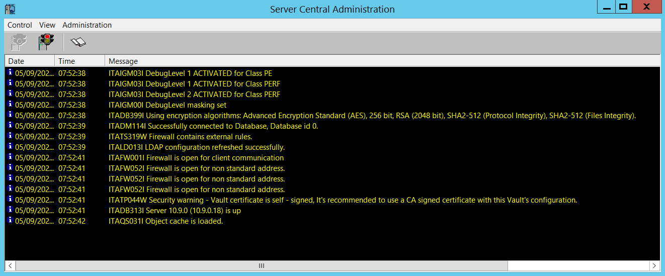 Server Central Administration